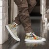 Art Sneakers High Tops For Men Urban Canvas