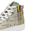 Art Sneakers High Tops For Men Urban Canvas