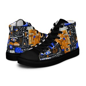 Art Sneakers High Tops For Men Urban Canvas