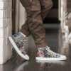 Art Sneakers High Tops For Men Urban Canvas