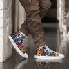Art Sneakers High Tops For Men Urban Canvas