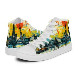 Art Sneakers High Tops For Men Urban Canvas