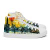 Art Sneakers High Tops For Men Urban Canvas