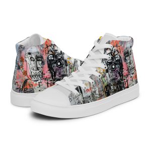 Art Sneakers High Tops For Men Urban Canvas