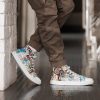 Art Sneakers High Tops For Men Urban Canvas
