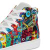 Art Sneakers High Tops For Men Urban Canvas