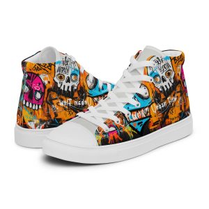 Art Sneakers High Tops For Men Urban Canvas