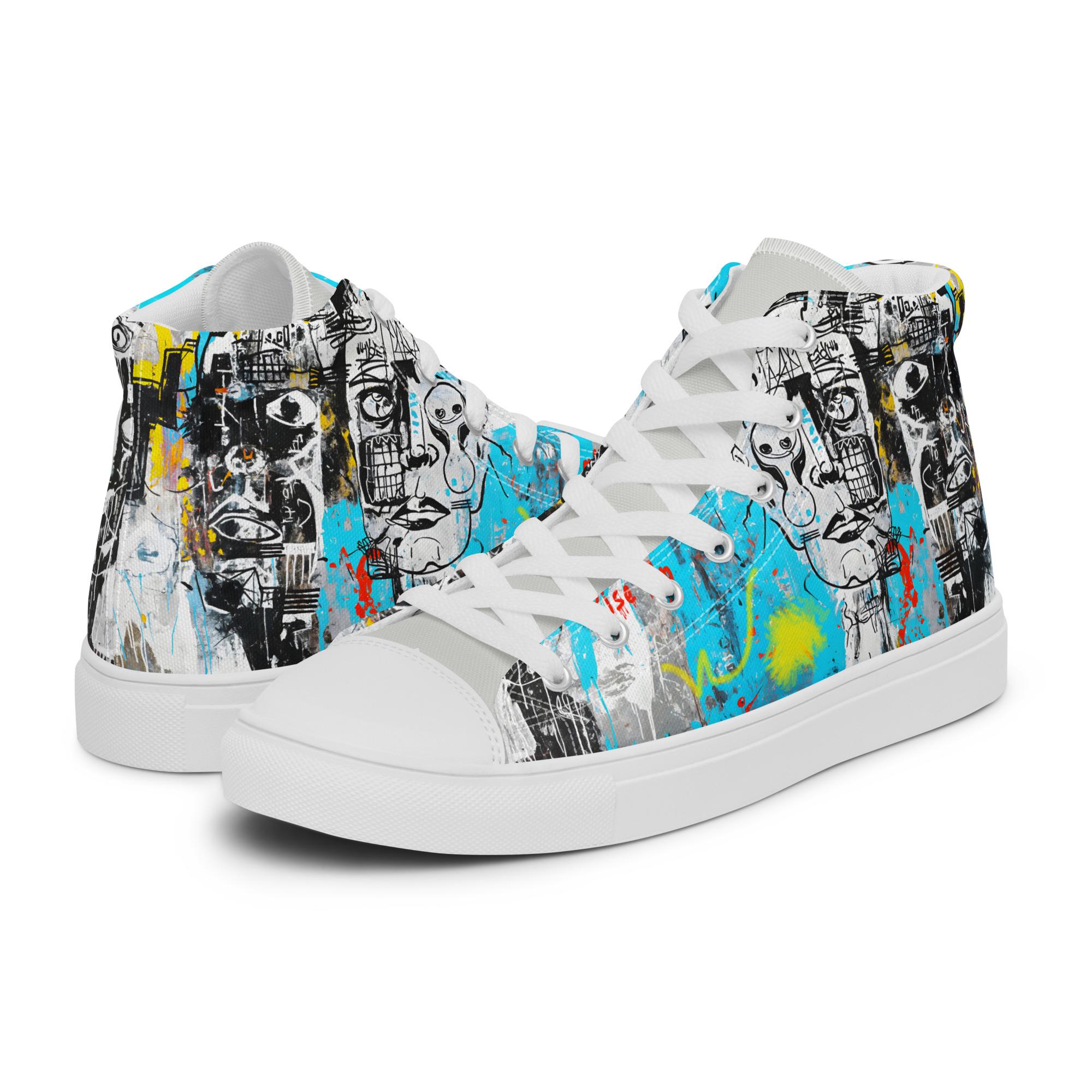 Art Sneakers High Tops For Men Urban Canvas Art Sneakers High Tops For Men Urban Canvas