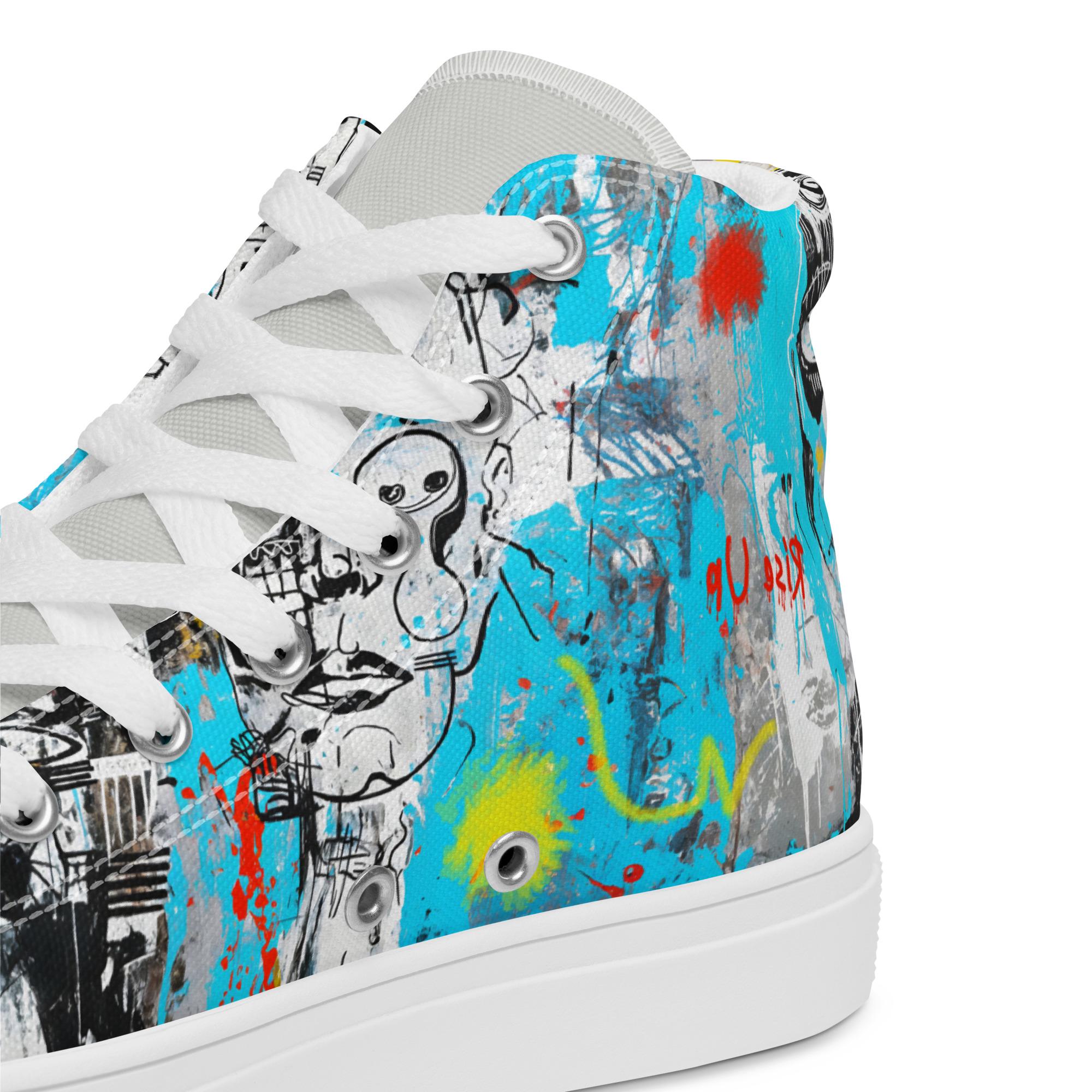Art Sneakers High Tops For Men Urban Canvas Art Sneakers High Tops For Men Urban Canvas