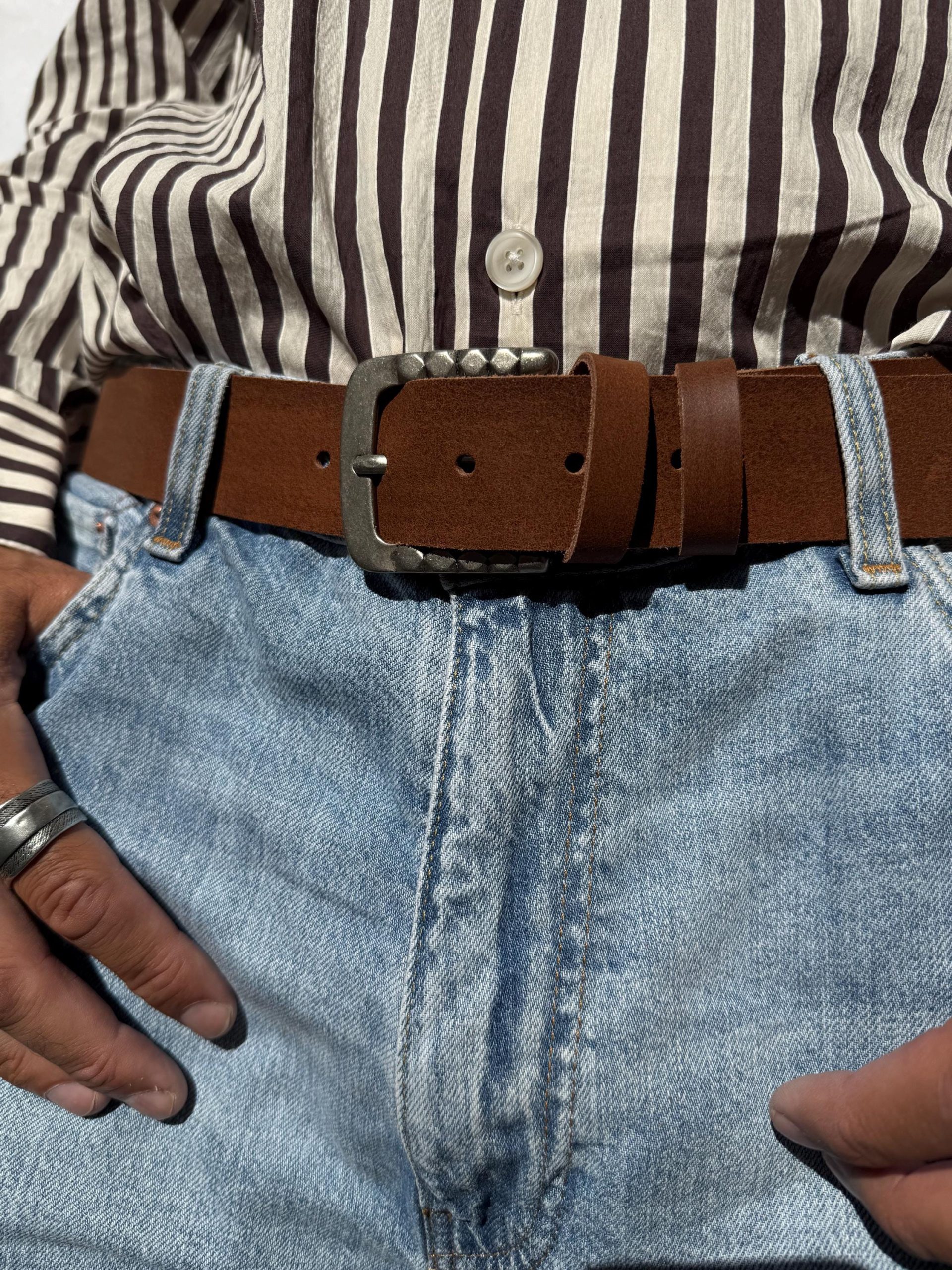 Men S Belt Brown Leather Silver Buckle Western Men S Belt Brown Leather Silver Buckle Western