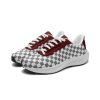 Gray Checkered Running Sneakers Unisex Mesh Tech Performance