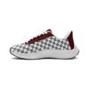 Gray Checkered Running Sneakers Unisex Mesh Tech Performance